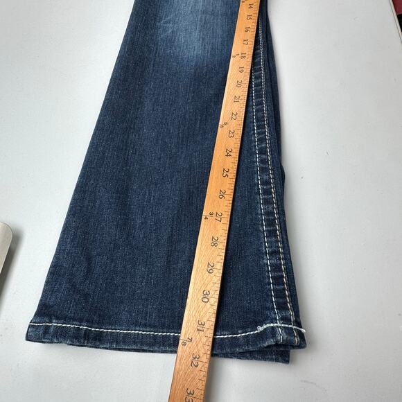 Ariat Jeans Womens 31R Blue Mid Rise Whipstitch Bootcut Country Western Rodeo - Picture 12 of 14